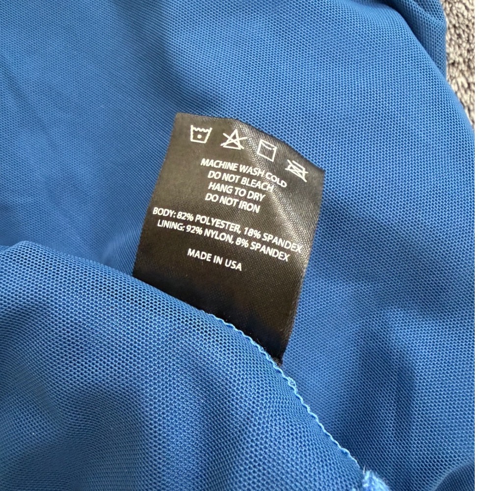 Peloton Sports Bra Women Large Blue NWOT Checkered Metallic Racerback P0013467 - Picture 5 of 7